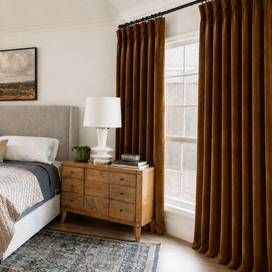 Velvet Pinch Pleat Room Darkening Drapes