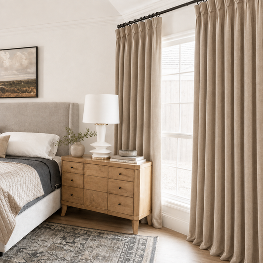 Velvet Pinch Pleat Room Darkening Drapes