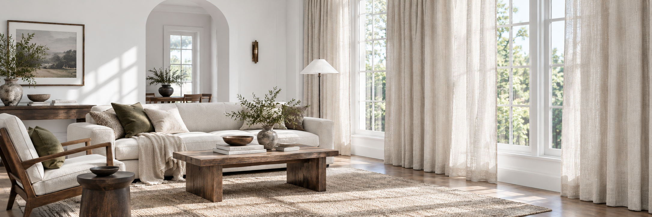 Curtains That Become Part of the Room