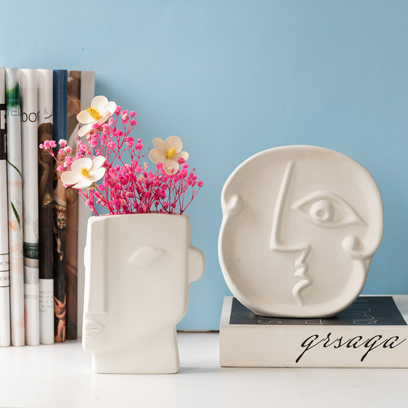 Abstract Art Portrait Flower Vases