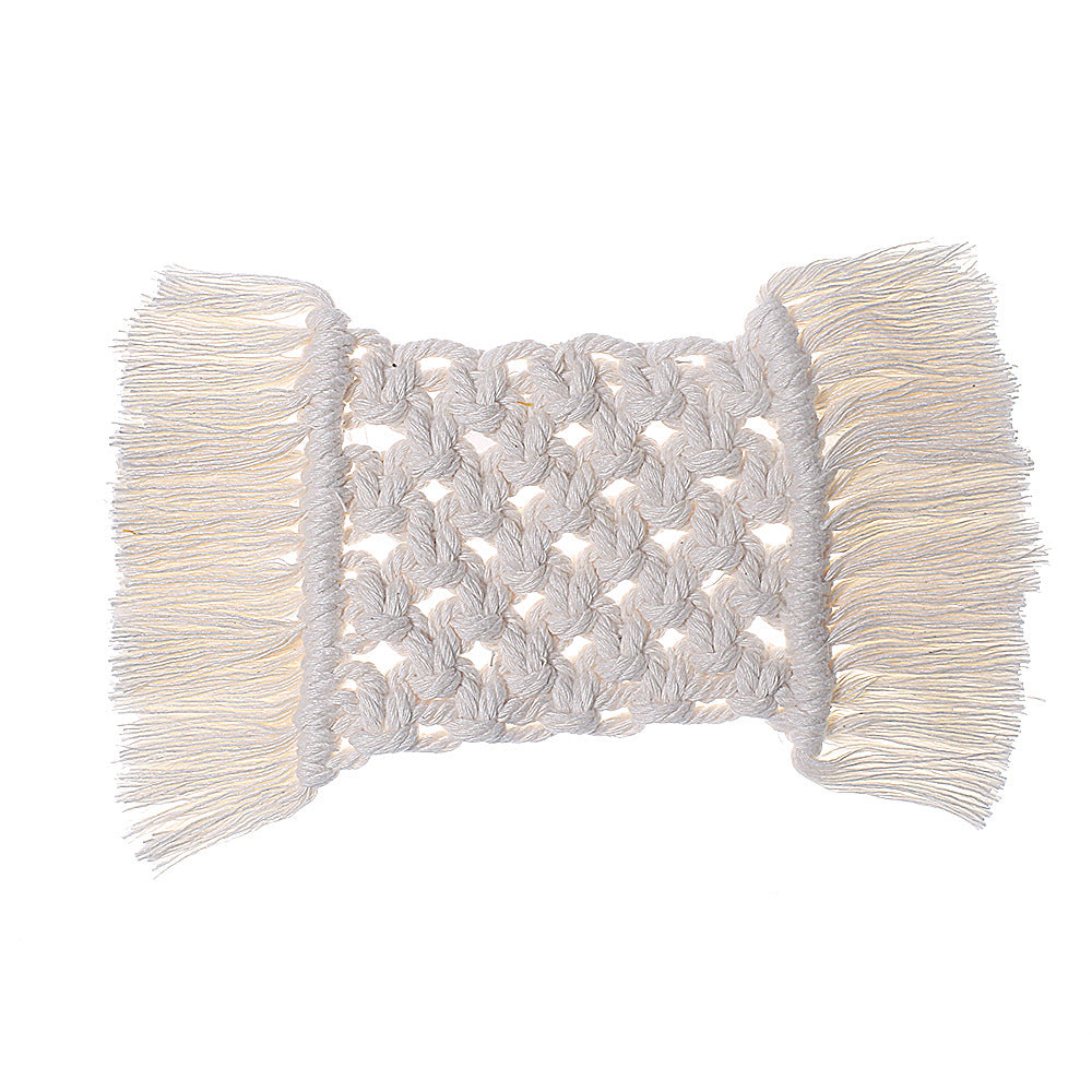 BD2-hand woven cotton thread placemat coaster