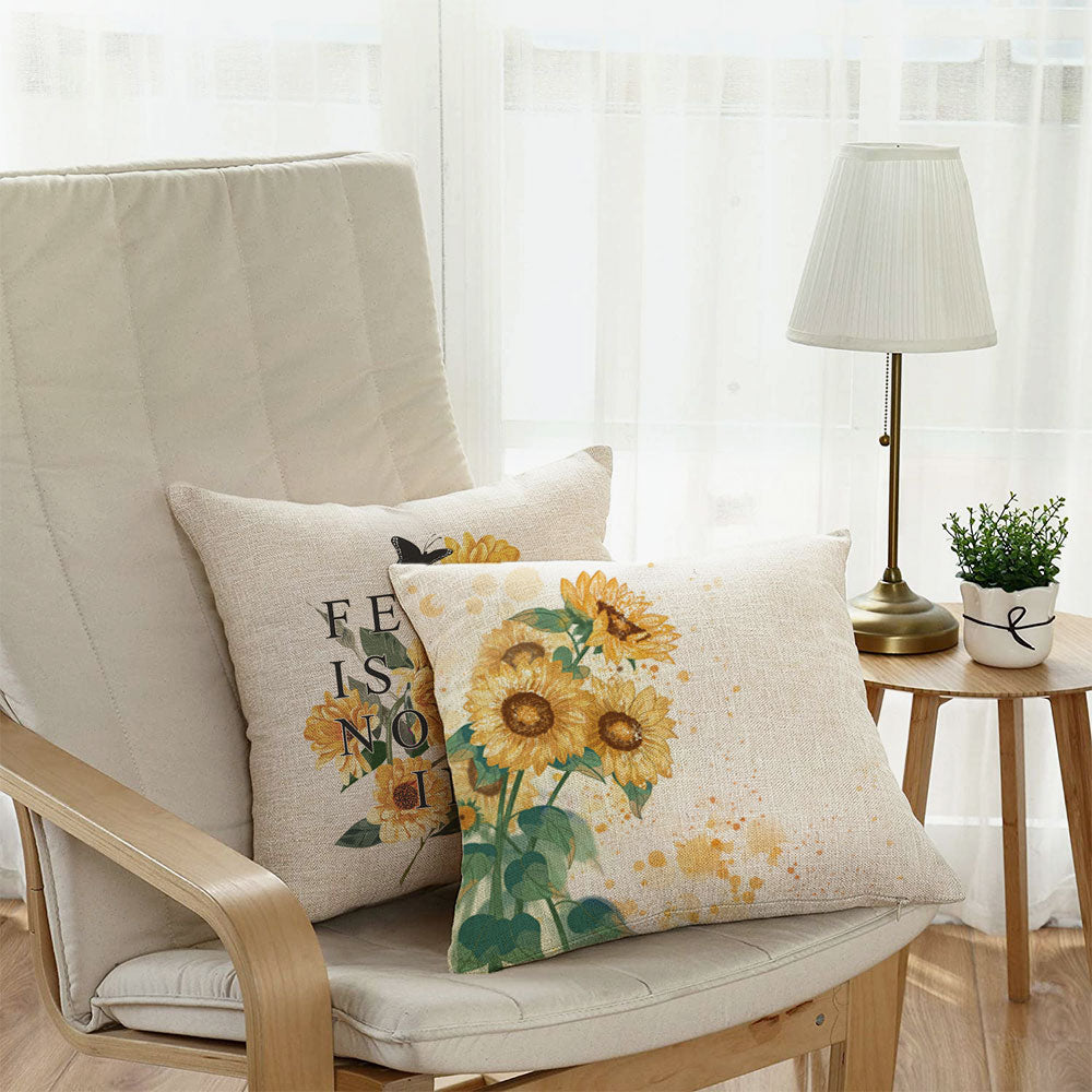 Farmhouse Sunflower Pillow Covers