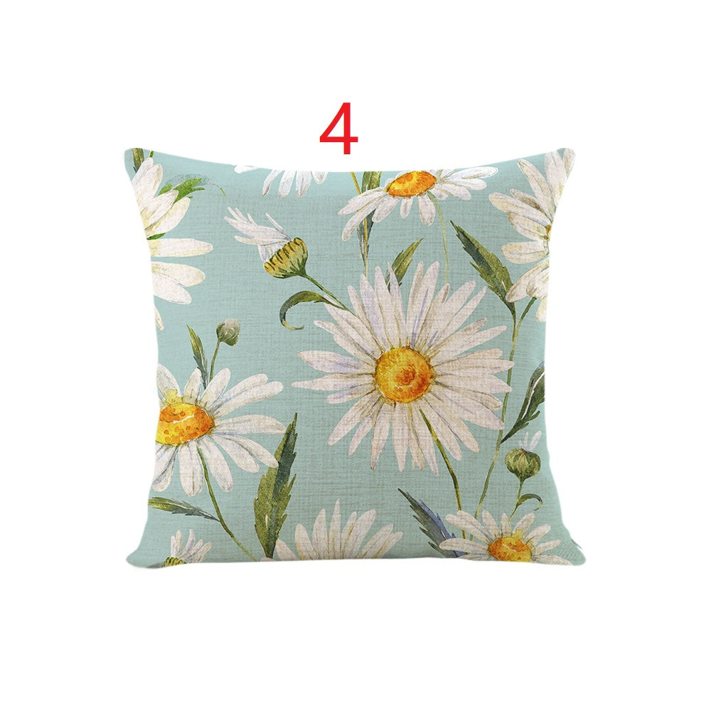 Farmhouse Daisy Decorations Sunflower Pillows Covers