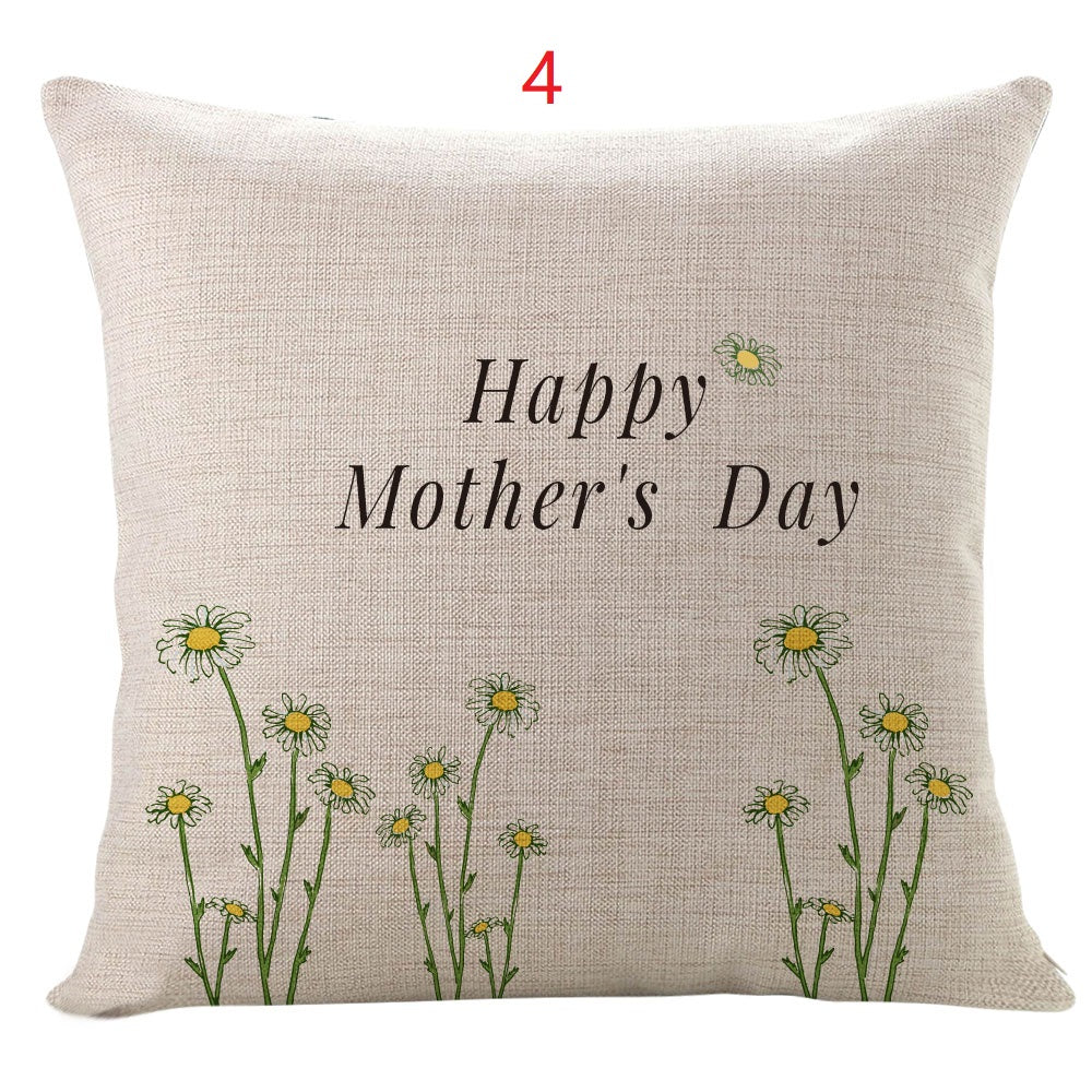 Mother's Day Flower Leaf Heart Decorative Pillow Covers