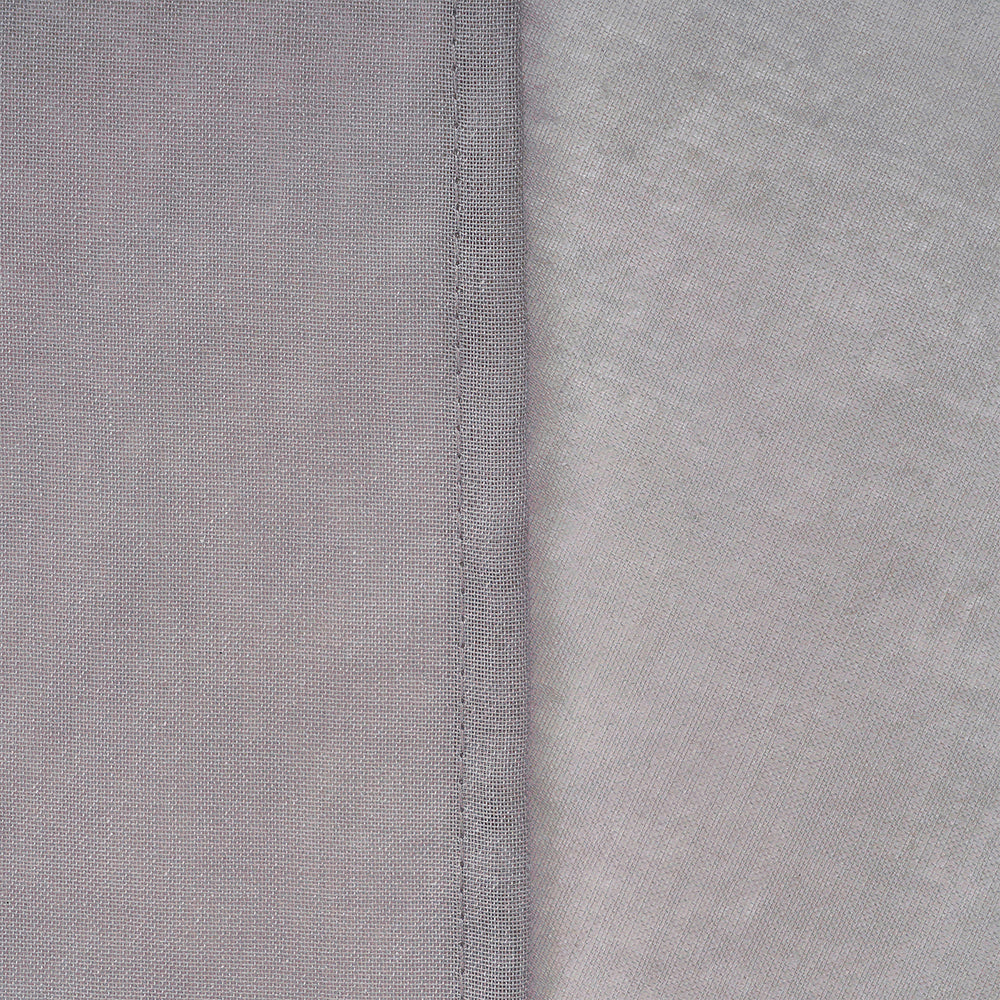 Linen Look Pom Pom Tasseled Grey Sheer Valance Curtains