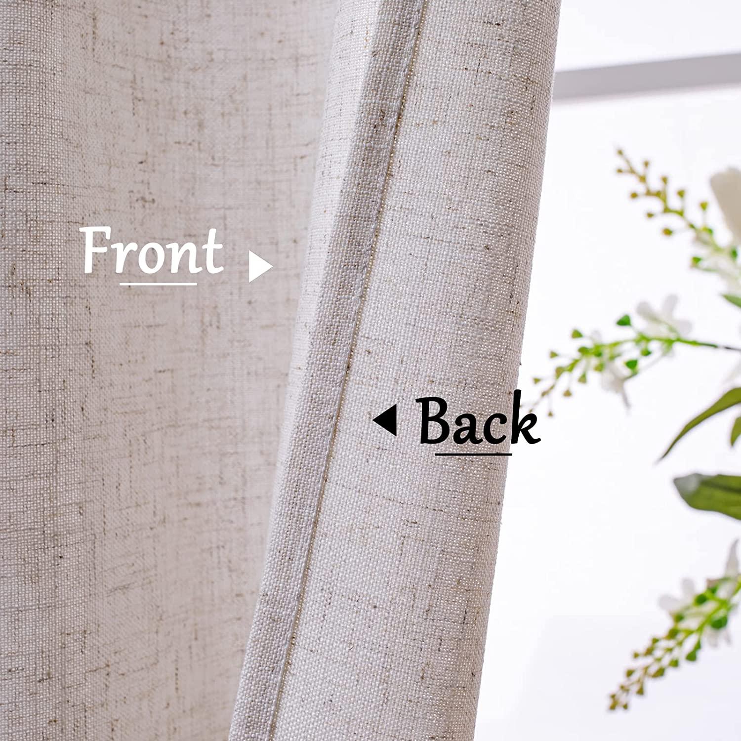 Topfinel Farmhouse Linen Textured Swag Kitchen Curtains with Tassel - Topfinel