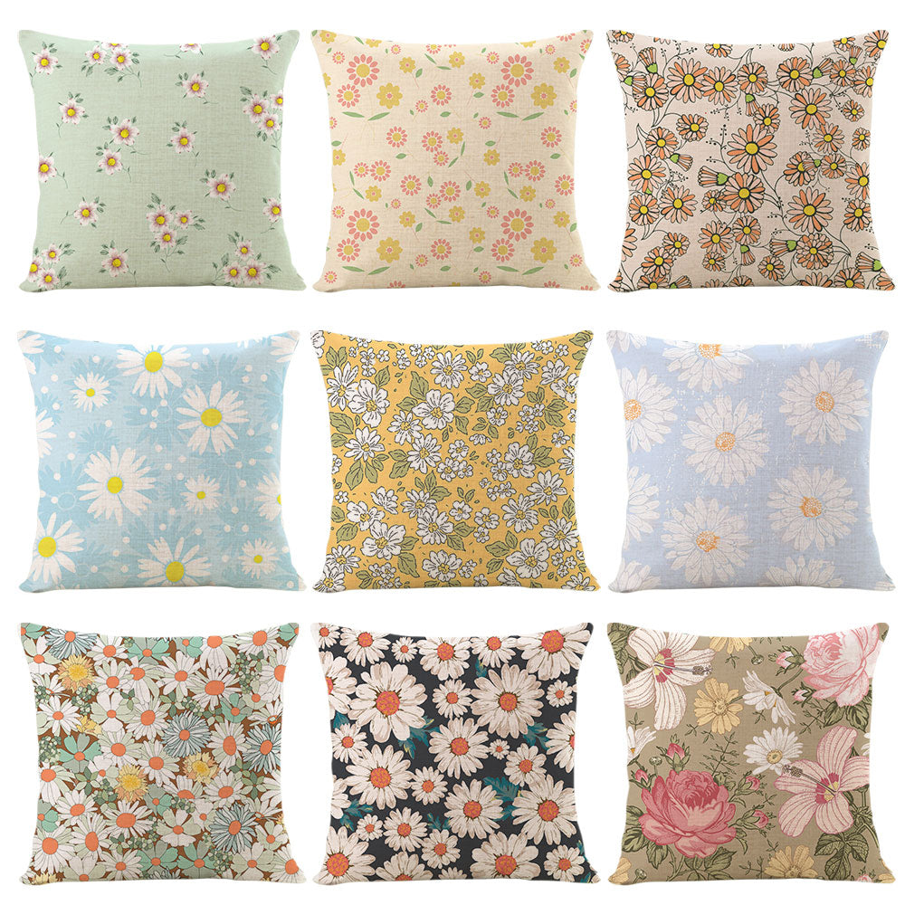 Farmhouse Daisy Decorations Pillows Covers