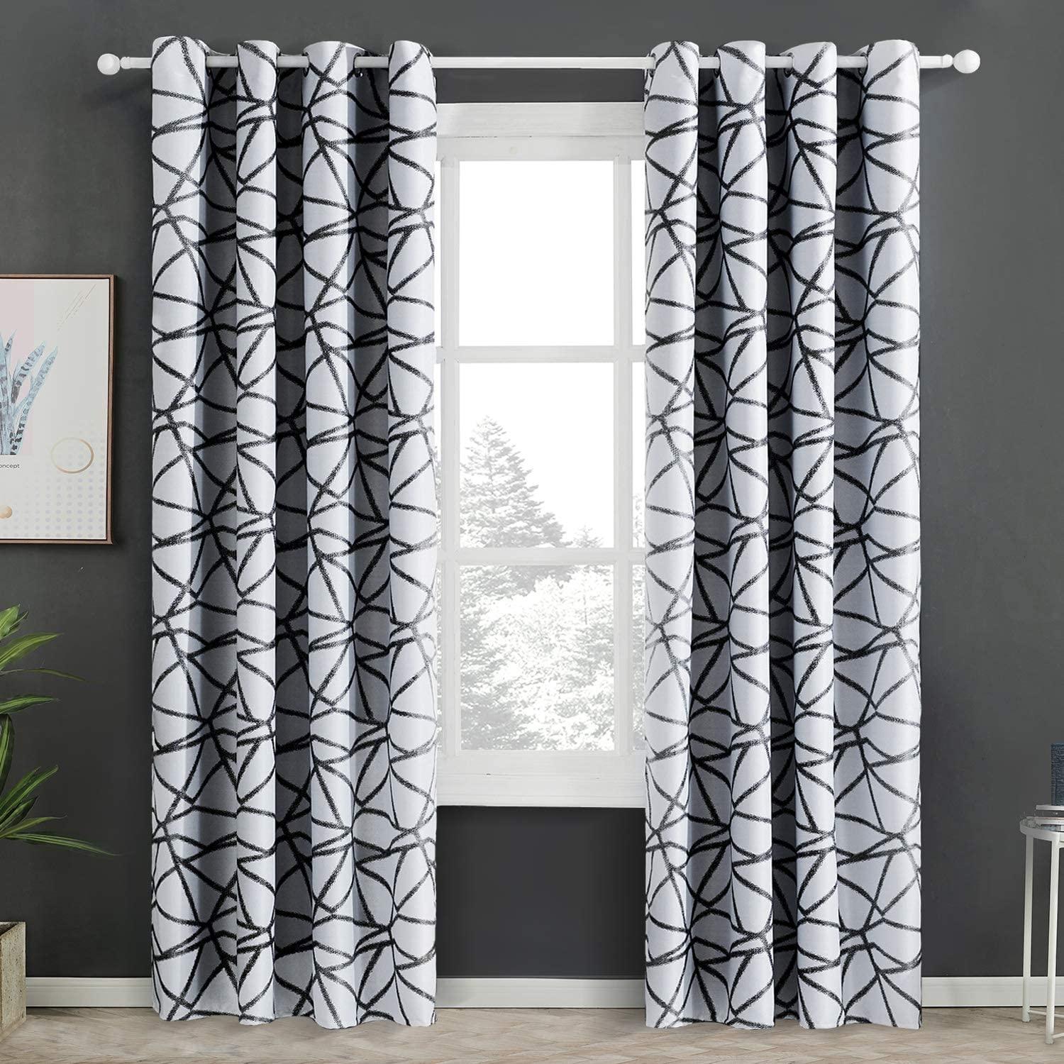 Topfinel Panels Printed Blackout Curtains for Bedroom, Winter Best Insulating Curtain - Topfinel