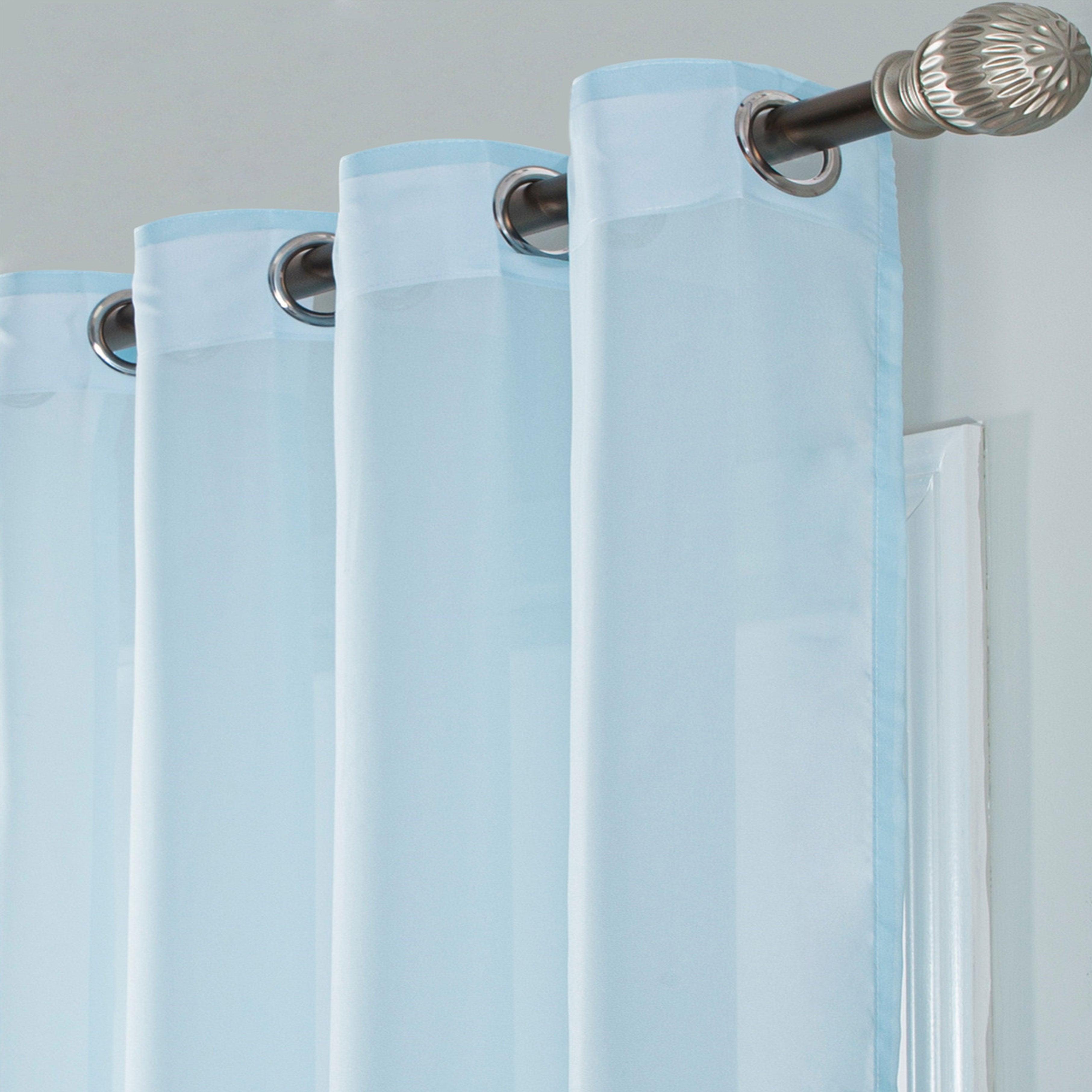White Curtain Design -Chiffon White Sheer Kitchen Curtains Grommet Window Drapes,1 Panel - Topfinel