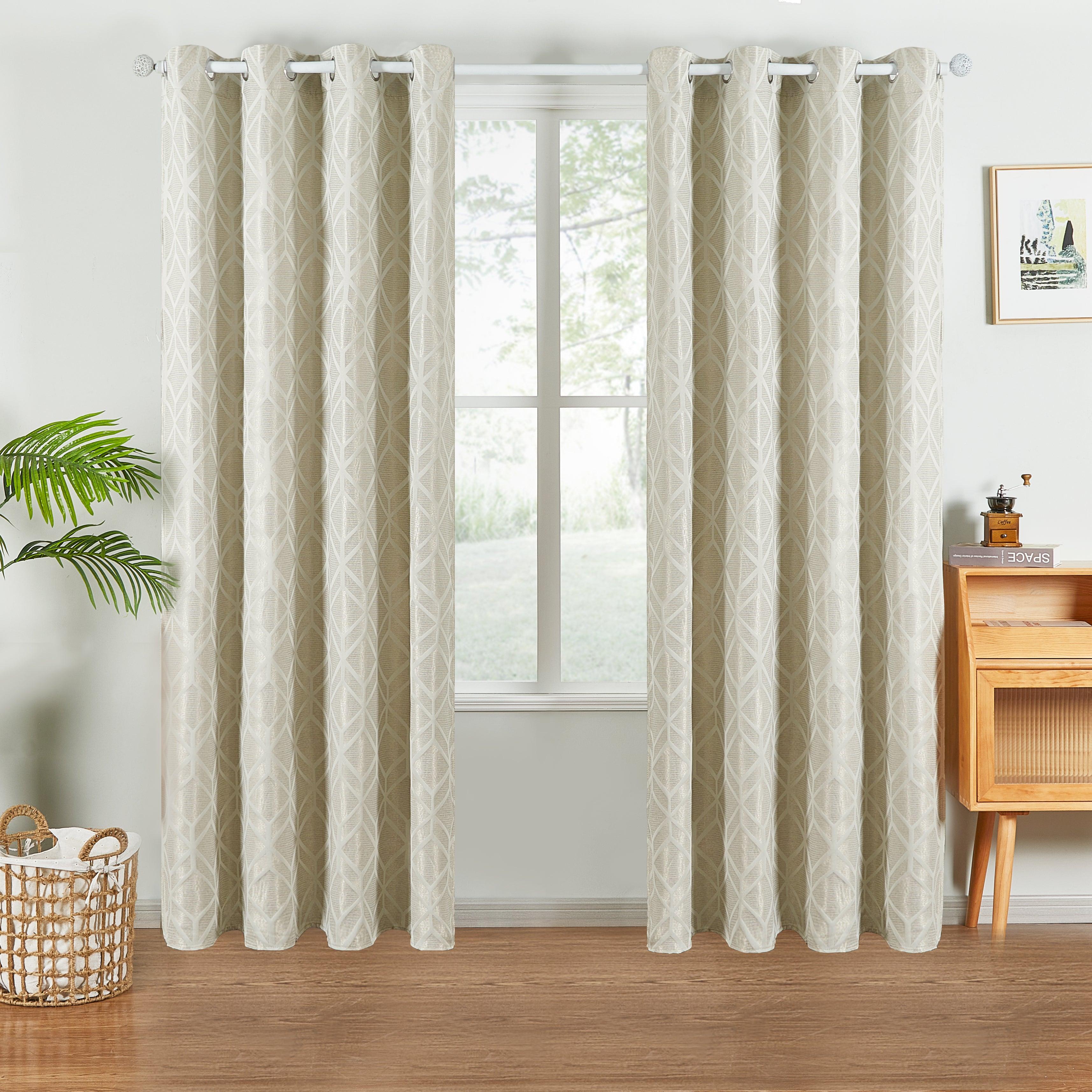 Topfinel Jacquard Room Darkening Curtains for Bedroom Living Room, thermal curtains for winter - Topfinel