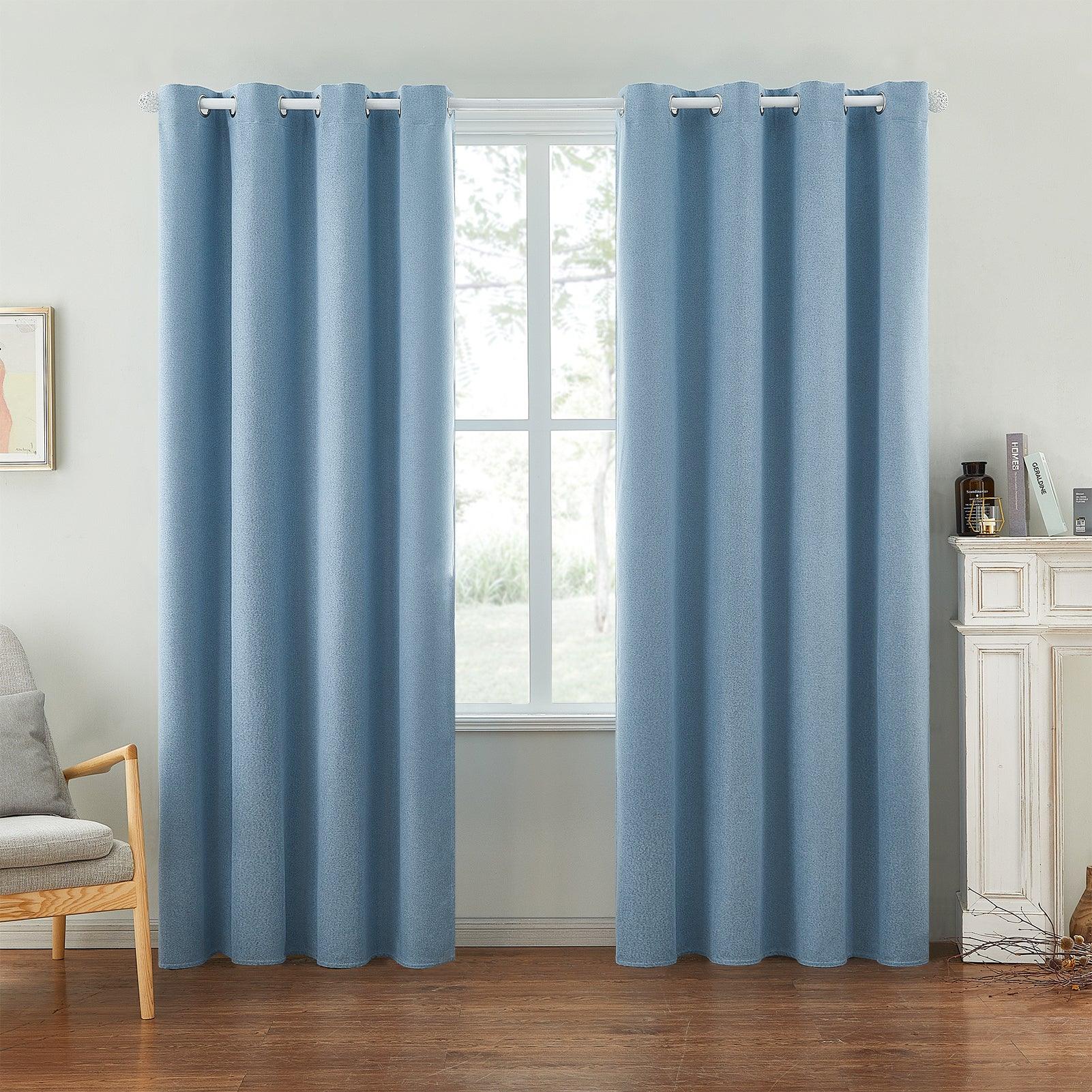 Custom Size -Modern Solid Thermal Insulated Window Treatment Blackout Drapes For Bedroom With Eyelets,1 Panel - Topfinel