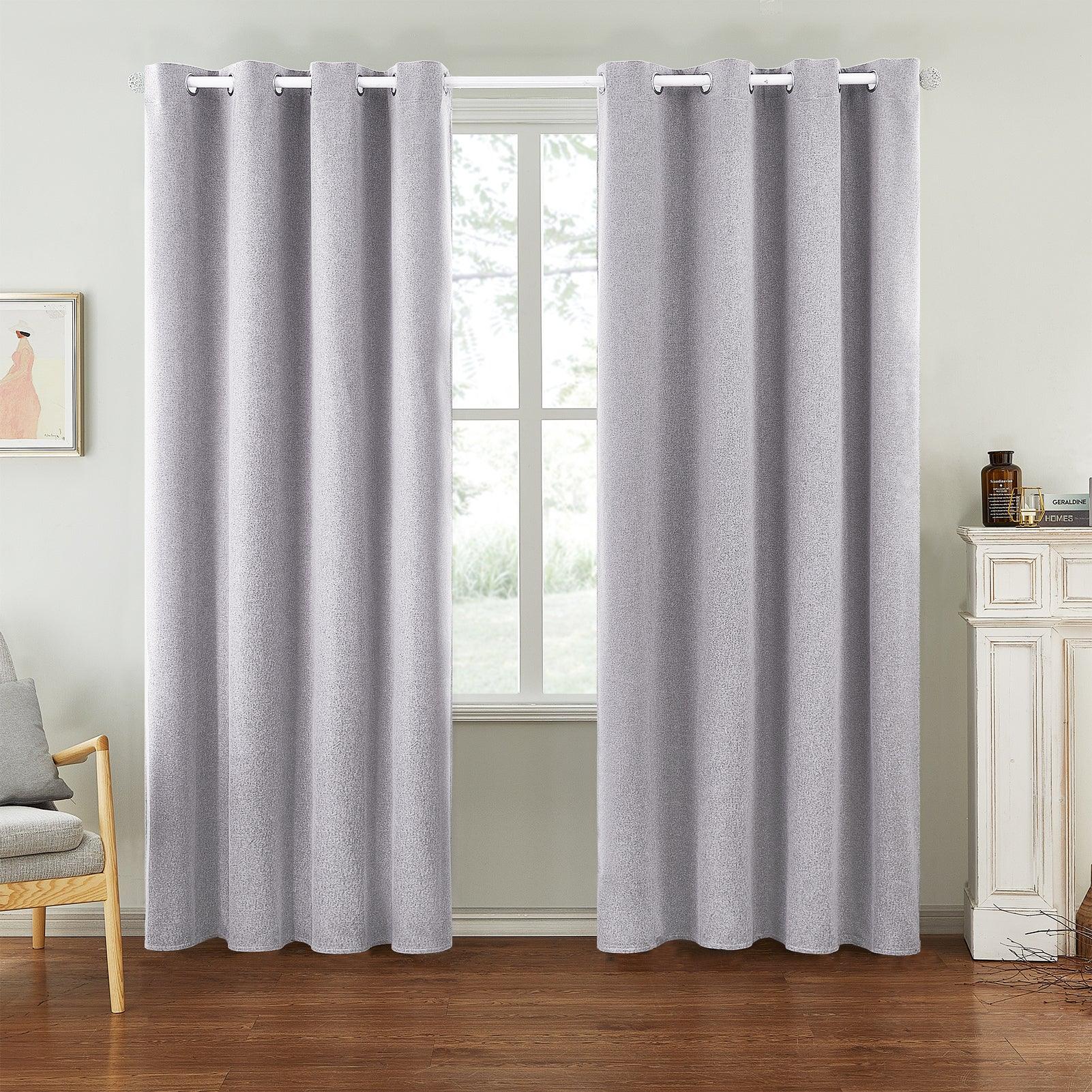 Custom Size -Modern Solid Thermal Insulated Window Treatment Blackout Drapes For Bedroom With Eyelets,1 Panel - Topfinel