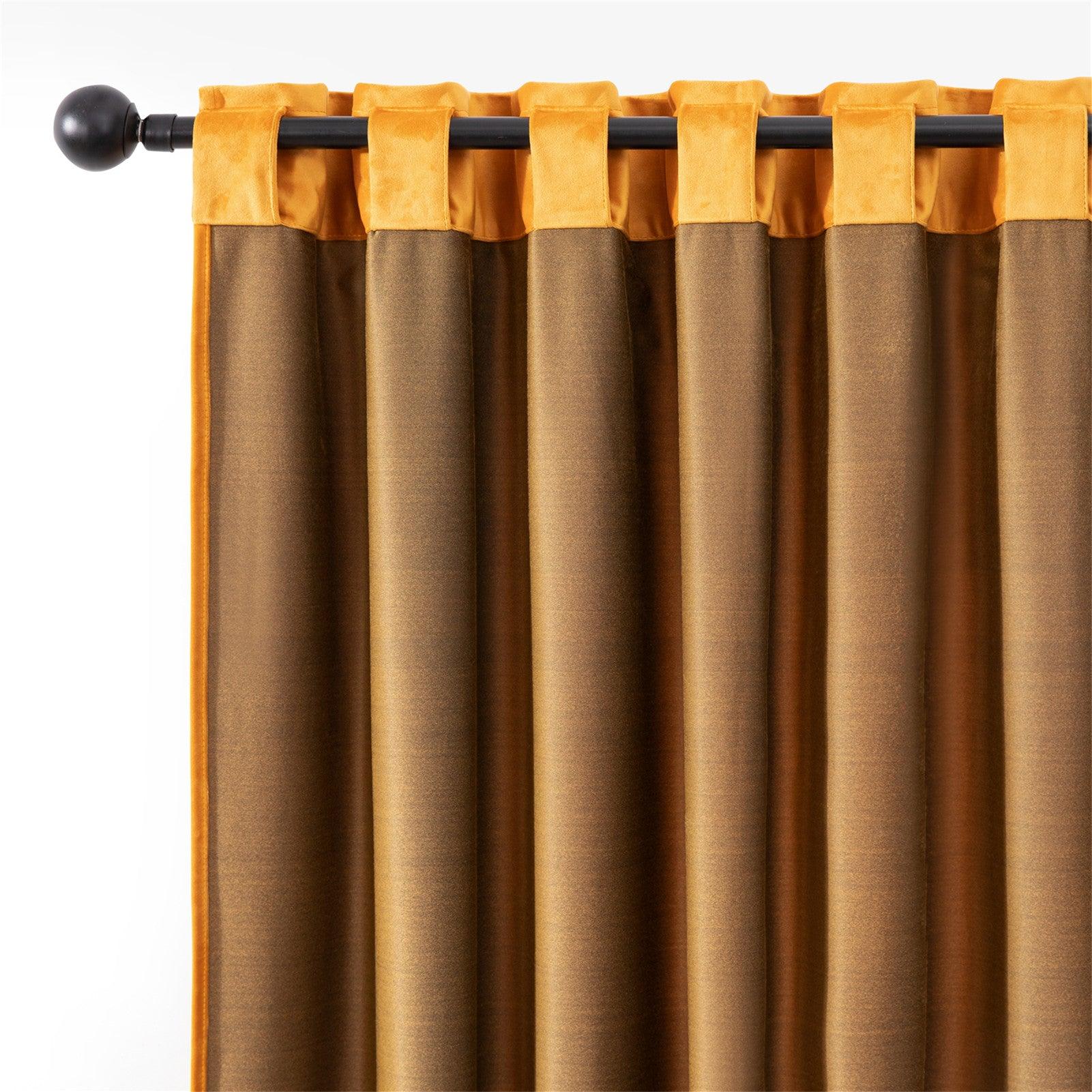 Diy Retro Velvet Curtains- Velvet Thermal Blackout Curtains For Living Room Bedroom,1 Panel - Topfinel