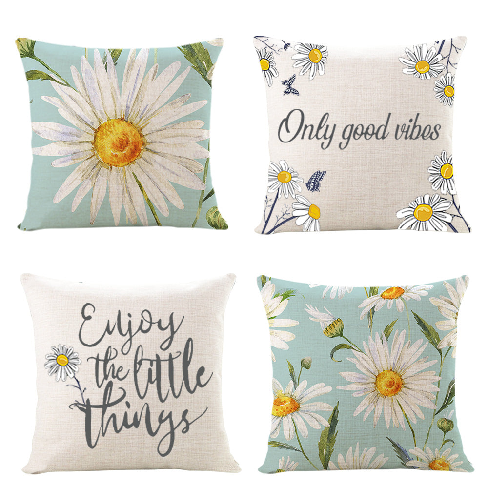 Farmhouse Spring Flower Pillow Covers for Sofa Couch Bed Car Home Decorations