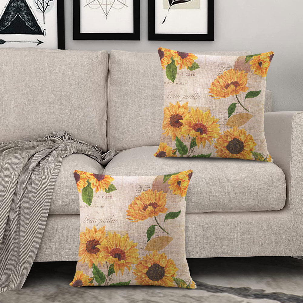 Farmhouse Sunflower Pillow Covers