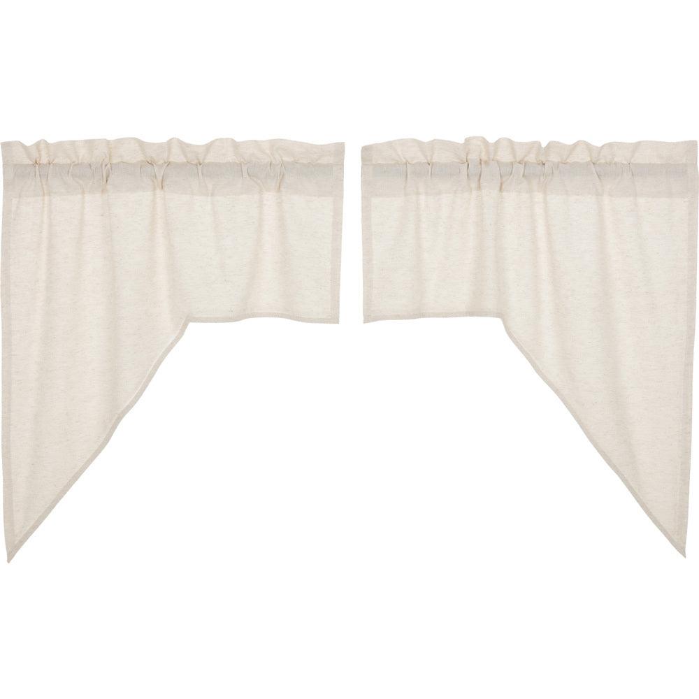 Topfinel Modern Simple Life Flax Natural Swag Shower Curtains - Topfinel